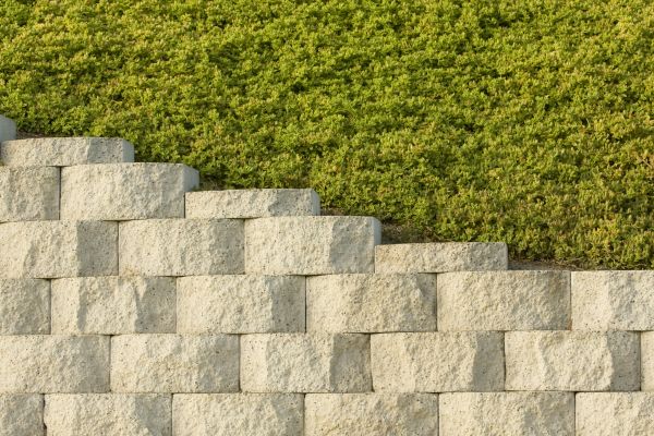 Block Retaining Wall Installation in Anacortes